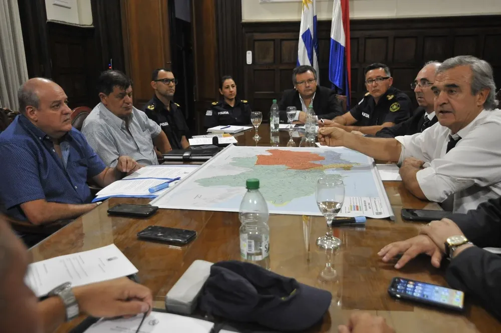 Larrañaga y Maciel reunidos con autoridades del Ministerio del Interior este domingo