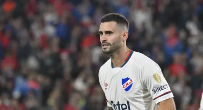 Gastón Pereiro en Nacional en 2023, su último pasaje por Uruguay