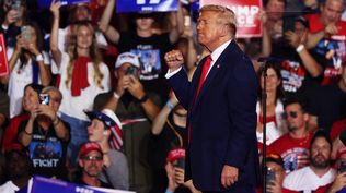 Trump en un acto de campaña en Pennsylvania el 17 de agosto