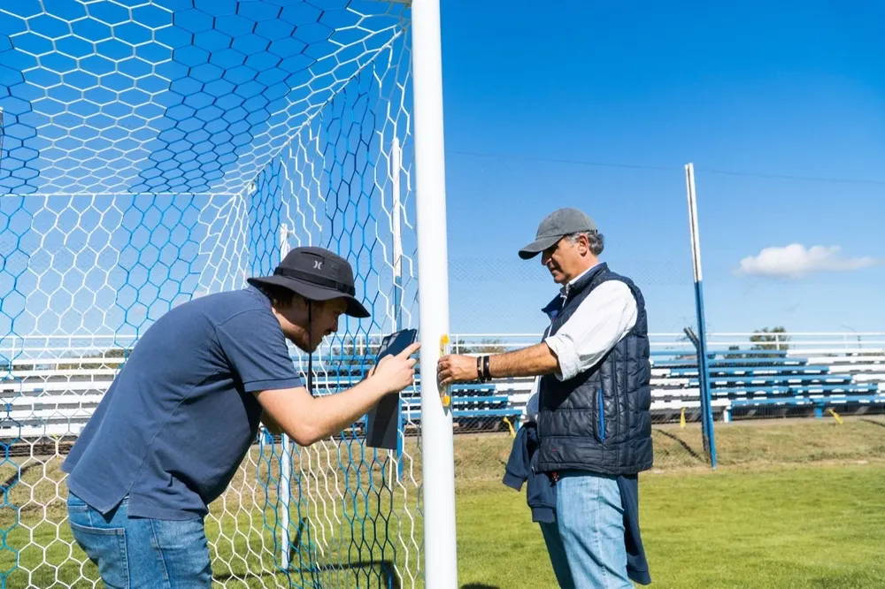 La Comisión de Field de la AUF en el control de las nuevas obras en el Ubilla de Melo