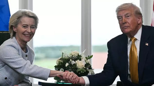 Donald Trump y Úrsula von der Leyen&nbsp;