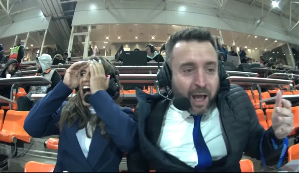 La emoción de los relatores de Israel con el gol en la hora