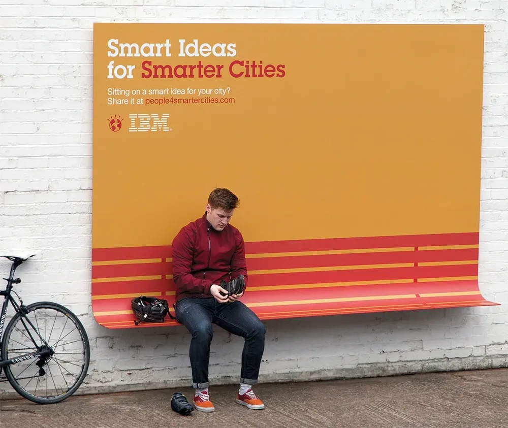 La campaña de IBM crea un asiento para los peatones