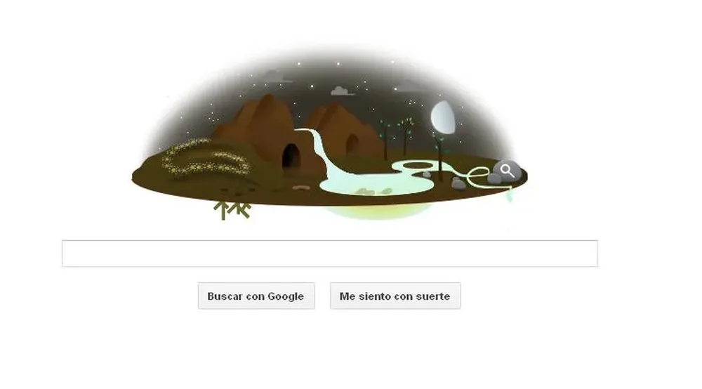 El doodle muestra el ciclo del día y la noche y permite que el usuario interactúa con el logo provocando la lluvia, por ejemplo