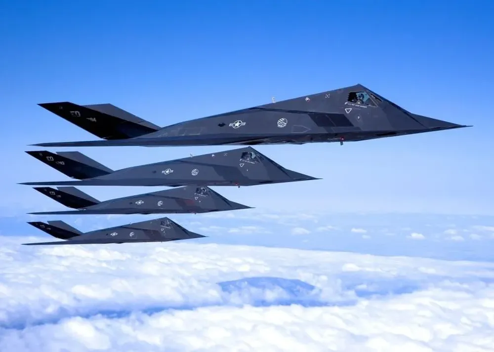 Escuadrilla de F-117 de la USAF. CRÉDITO: Peakpx.