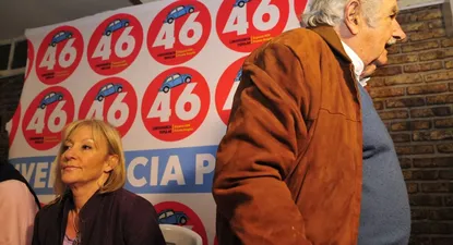 Foto de archivo. José Mujica y Carolina Cosse