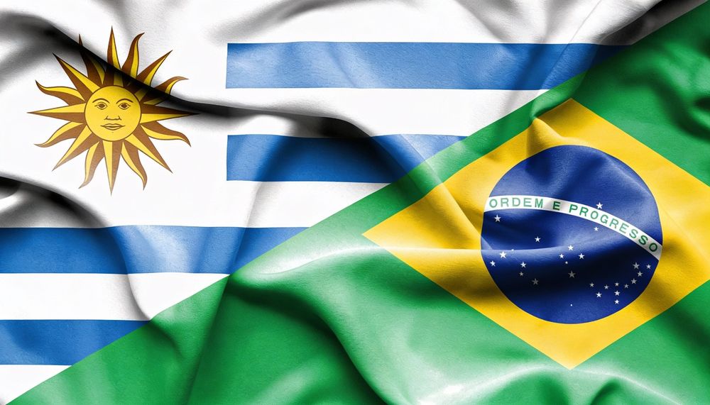 Bandera Uruguay Brasil