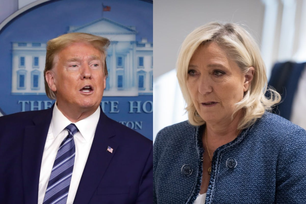 Donald Trump y Marine Le Pen.