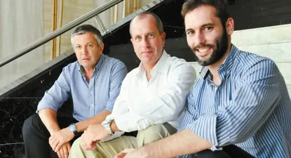Marcos Guigou, Juan Ángel de la Fuente y Leonardo Cristalli
