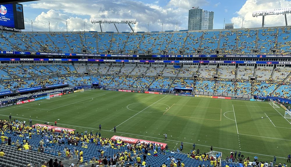 El Bank of America Stadium de Charlotte, comenzó a llenarse de hinchas de la selección de Uruguay y de Colombia en la Copa América 2024