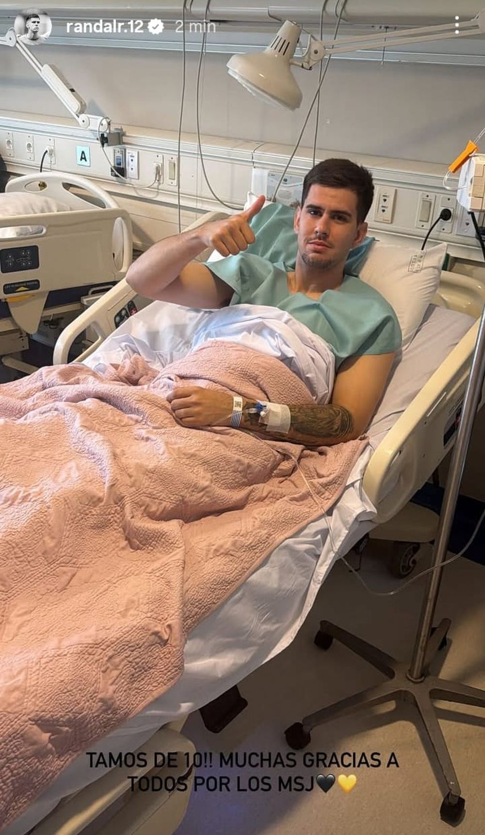 Randall Rodríguez fue operado de su rodilla