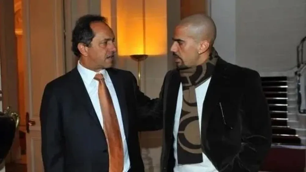 Daniel Scioli y Juan Sebastián Verón