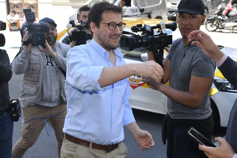 Eduardo Preve cuando declaró en Fiscalía por la filtración del Plan Nacional de Inteligencia