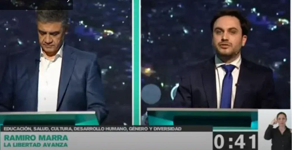 Marra cruzó a Jorge Macri en el primer tramo del debate