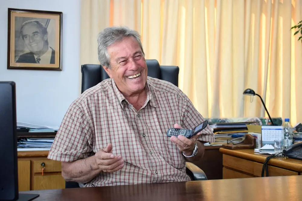 Archivo. El intendente de Maldonado, Enrique Antía, en entrevista en enero de 2023