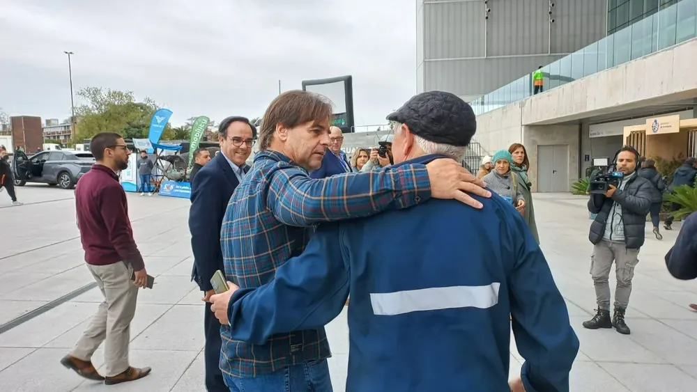 La llegada del presidente al evento este sábado