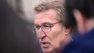 El presidente del Partido Popular, Alberto Núñez Feijóo, comparece ante los medios de comunicación, en el Hotel Sofitel Brussels Europe, a 21 de marzo de 2024, en Bruselas