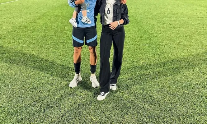 Rodrigo Bentancur y su familia en el Centenario