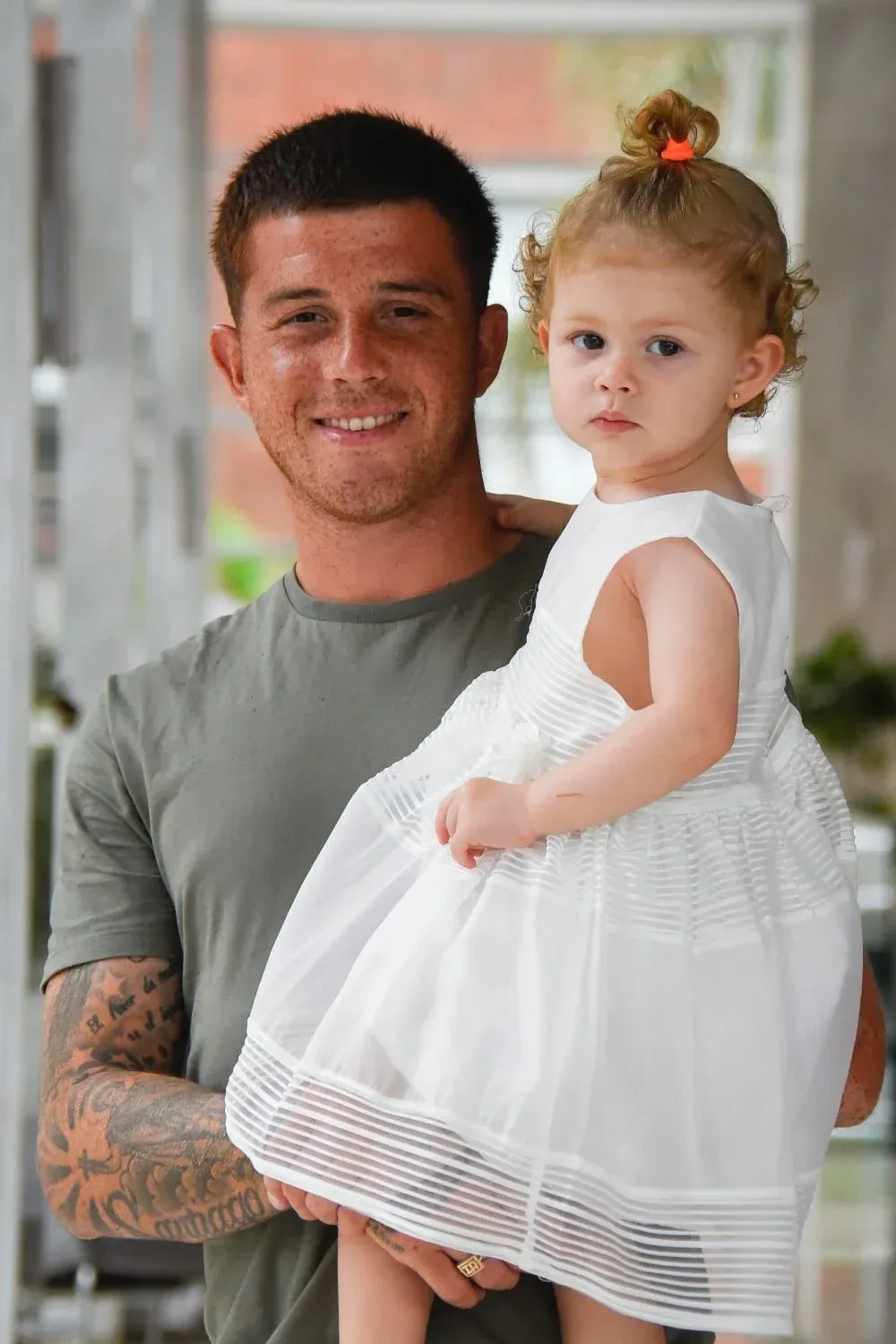 Juan Ignacio Ramírez junto a su hija Faustina