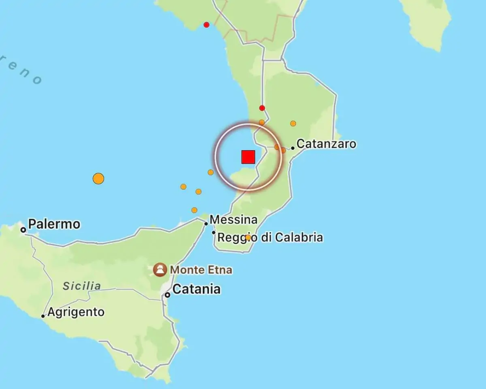 La zona del epicentro del terremoto en Italia.