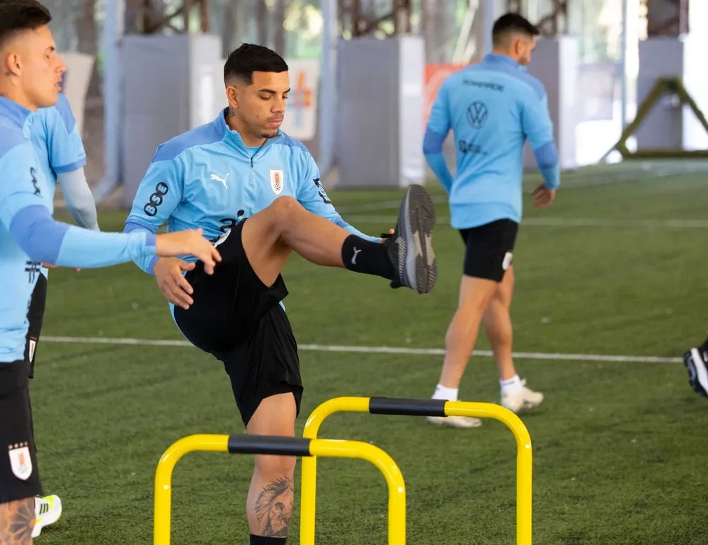 David Terans en su primer entrenamiento con la selección
