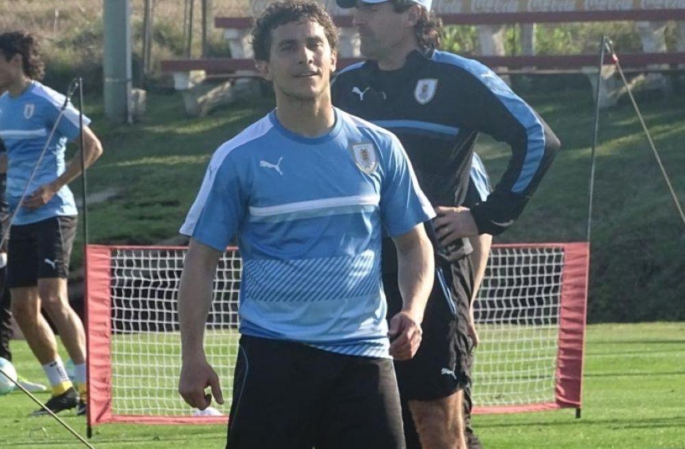Sebastián Fernández en su época con la selección uruguaya