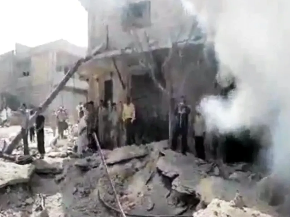 Imagen del ataque en Damasco tomada de un video