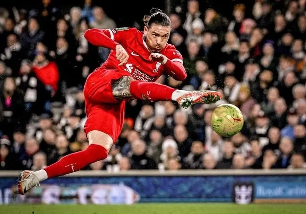 Darwin Núñez en acción