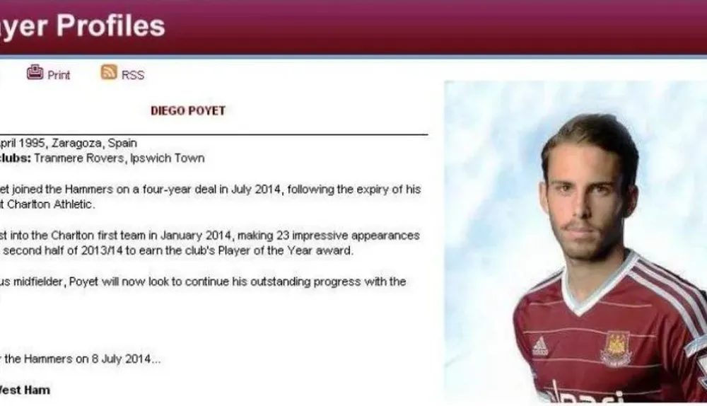 Diego Poyet, West Ham united