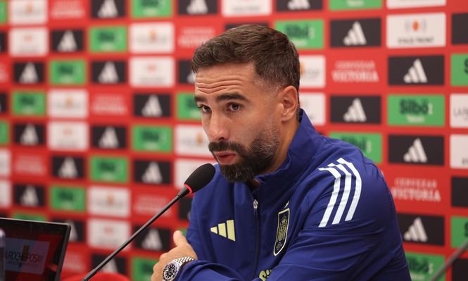 Dani Carvajal en rueda de prensa.