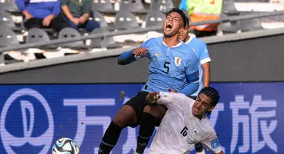 Fabricio Díaz en Uruguay vs Israel