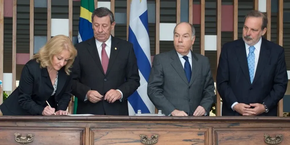 Carolina Cosse, Rodolfo Nin Novoa, Mauro Vieira y Armando Monteiro. (Archivo, 2015)