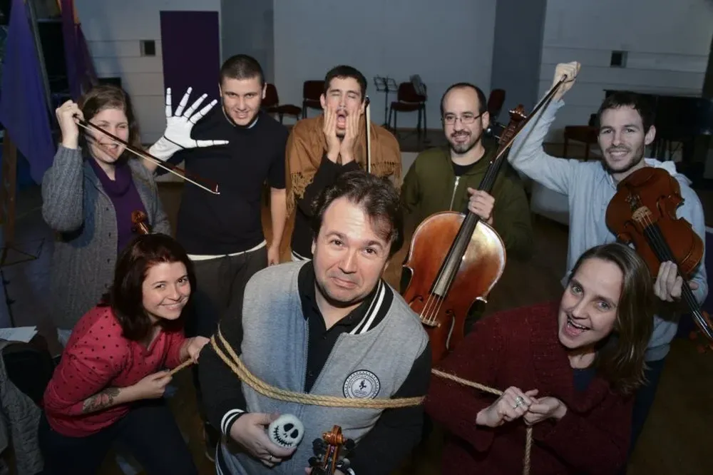 Oyenard con Mateo Butler, Florencia Irrazabal, Santiago García y Andrea Brassesco