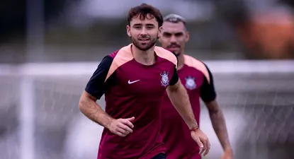 Pedro Milans en su primera práctica como jugador del Corinthians