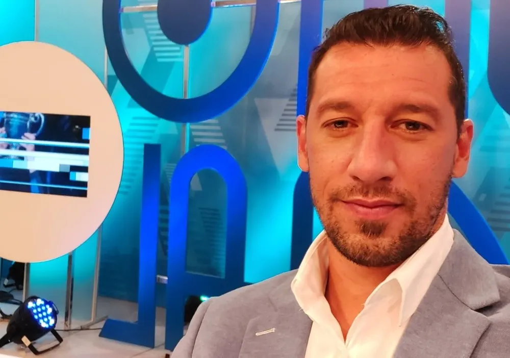 Richard Porta en su etapa de integrante del panel de Punto Penal, en Canal 10