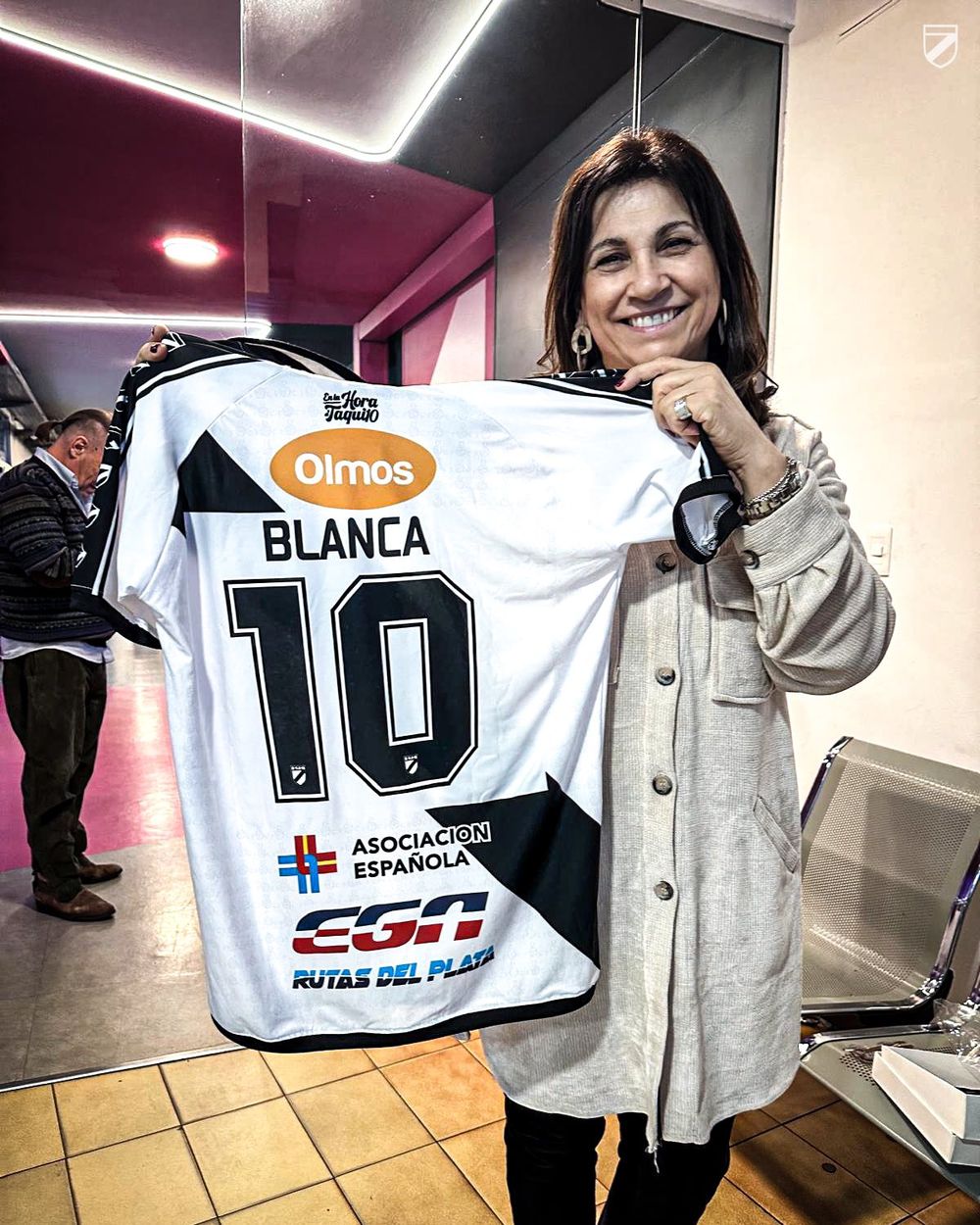 Blanca Rodríguez en el homenaje que le hizo Danubio