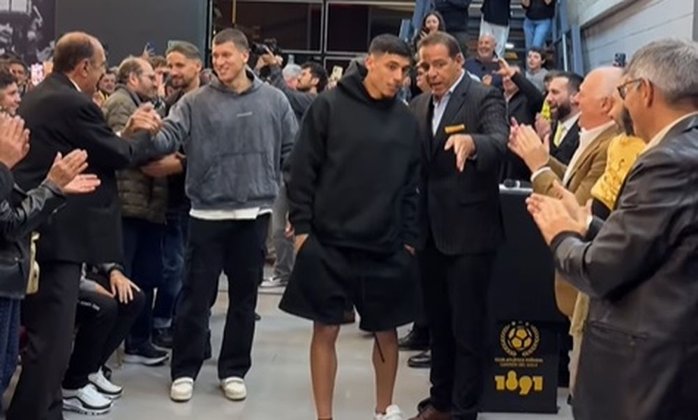 El encuentro de Ignacio Ruglio y Guzmán Rodríguez en el evento de socios de Peñarol
