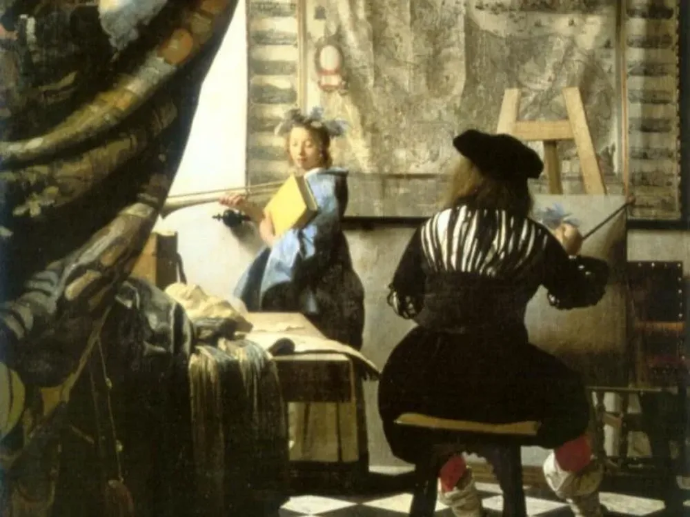Parte de El arte de la pinturade Vermeer
