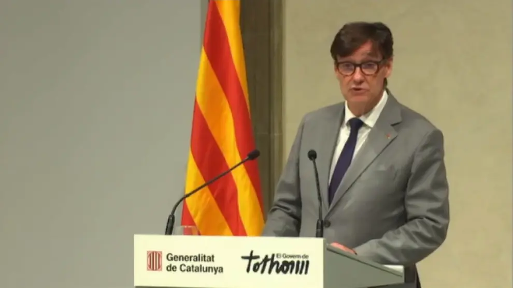 Salvador Illa al hacer el anuncio