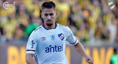 Bruno Damiani en su debut en Primera división