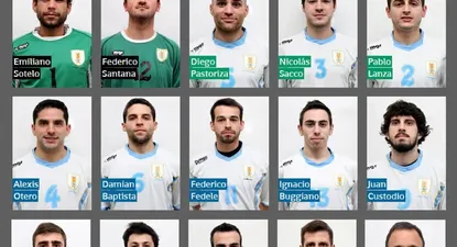El plantel uruguayo en la Copa América de Futsal