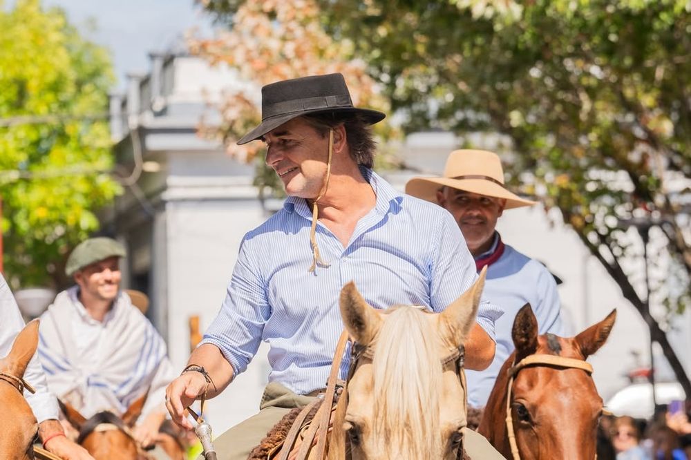 Luis Lacalle Pou durante el desfile de la Patria Gaucha el sábado pasado