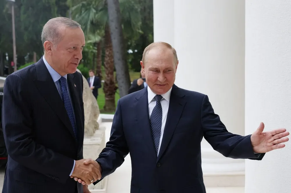 Los presidentes de Turquía y Rusia en su encuentro en la ciudad de Sochi