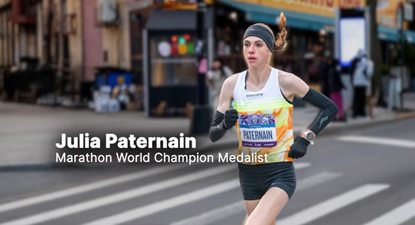 Julia Paternain en el video de la 2026 TCS New York City Marathon