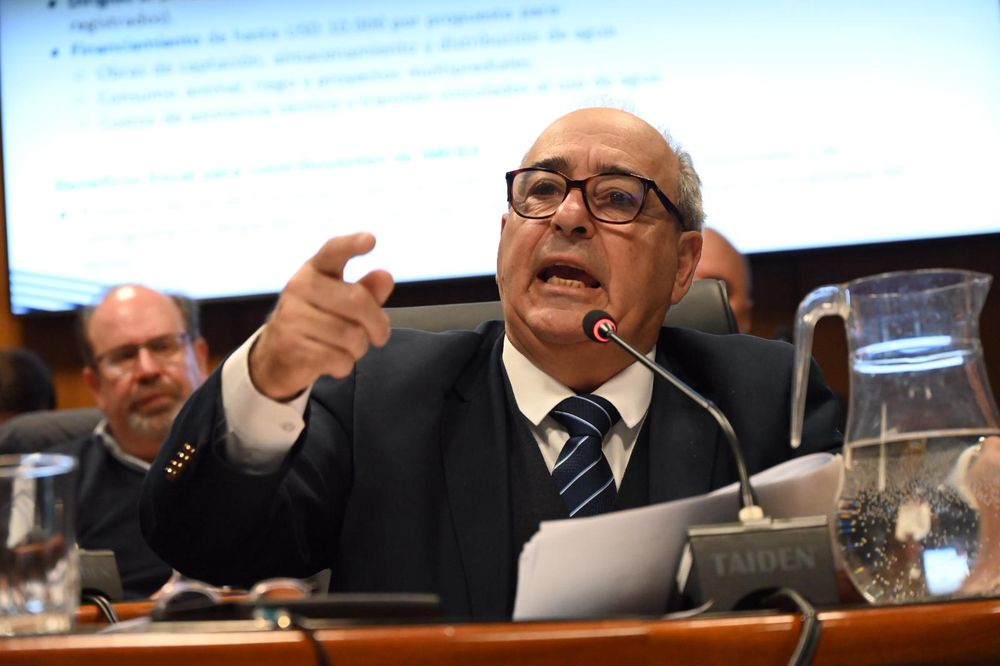El ministro de Ganadería, Agricultura y Pesca, Alfredo Fratti, durante la presentación en el Parlamento del presupuesto de su cartera para 2025-2029