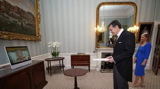 El embajador se presentó ante la reina mediante videoconferencia
