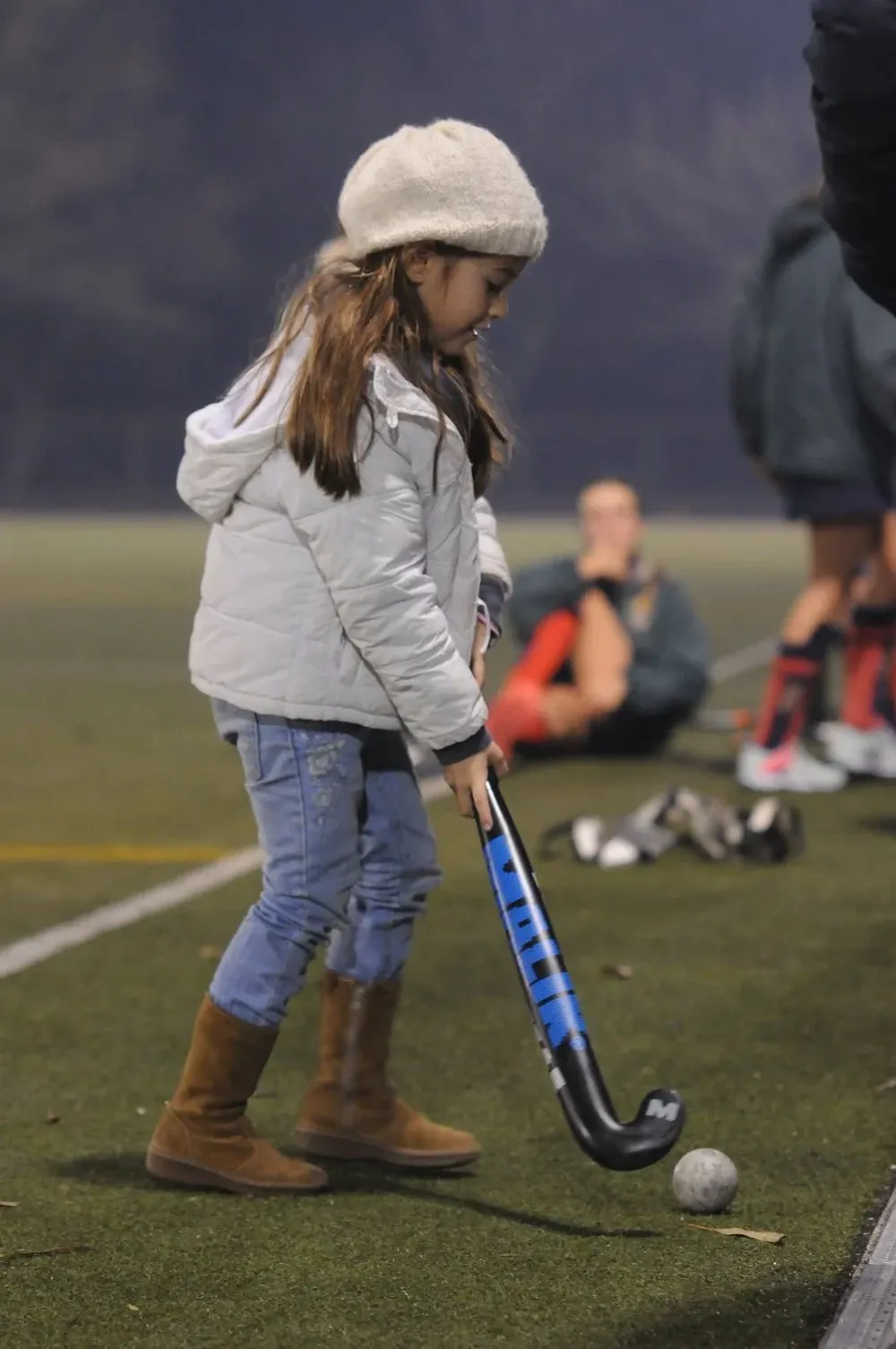 Las hijas de las jugadoras coparon la cancha