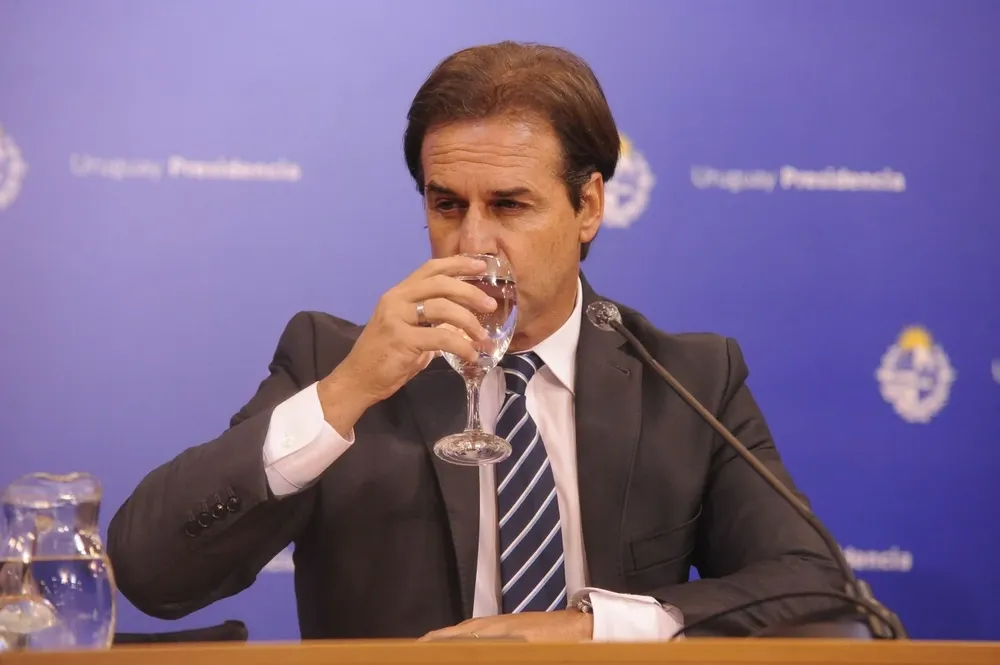 Lacalle Pou durante una conferencia de prensa