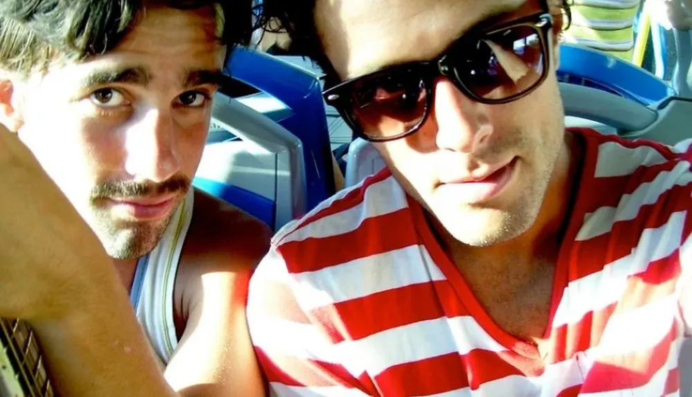 Fede Graña y Javier Cardellino en pleno viaje, allá por 2011