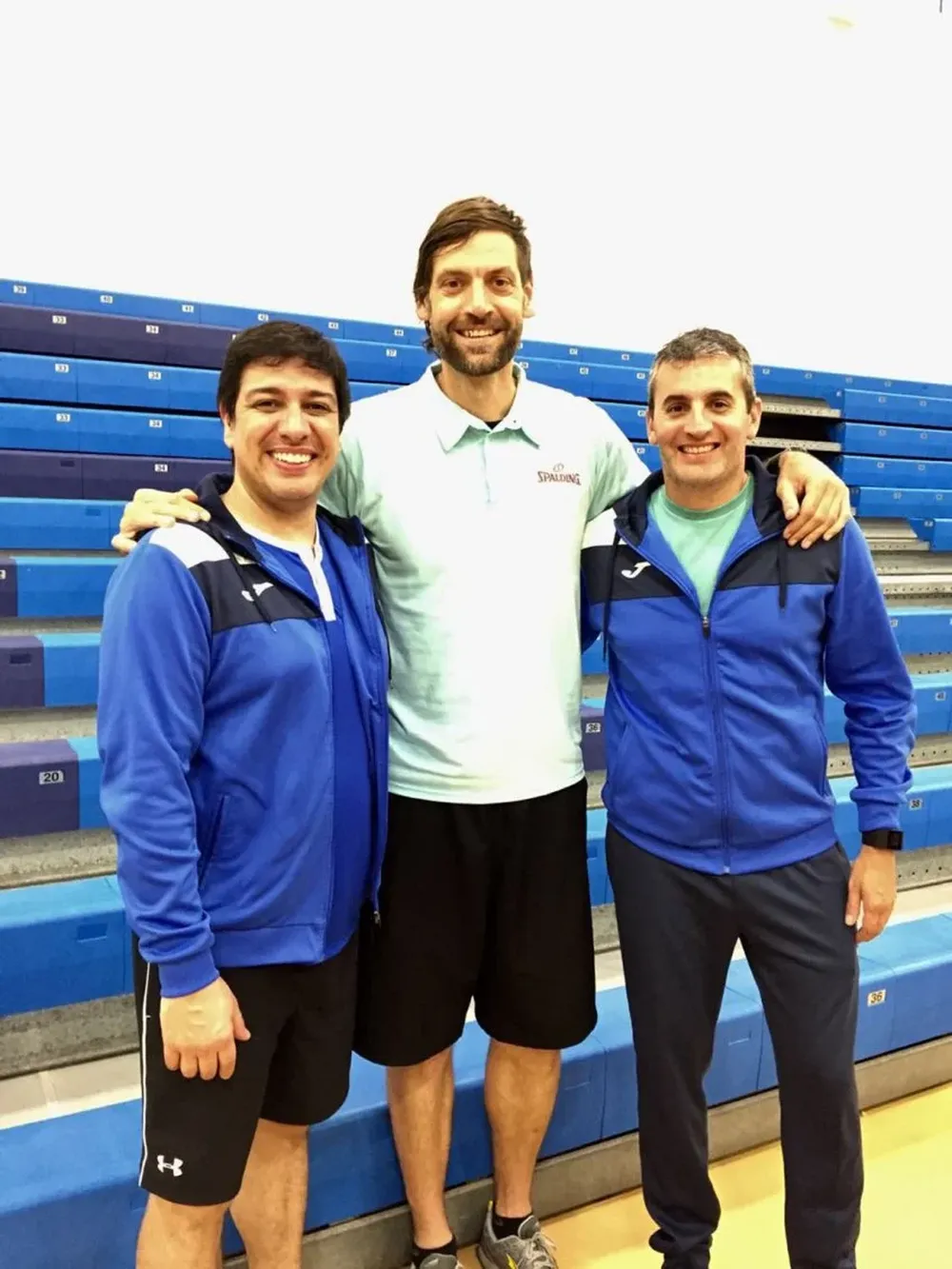 Diego Martínez con Fabricio Oberto